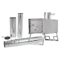 All the pieces of a Esker Superior Winter Tent Stove