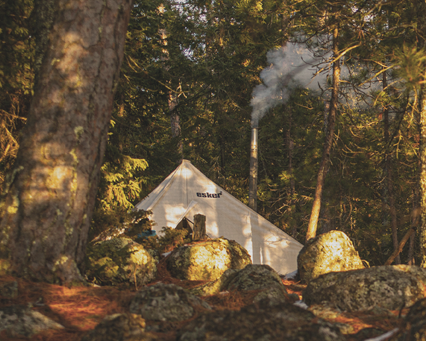 Frontcountry and Backcountry Fall Camping with a Hot Tent and Stove