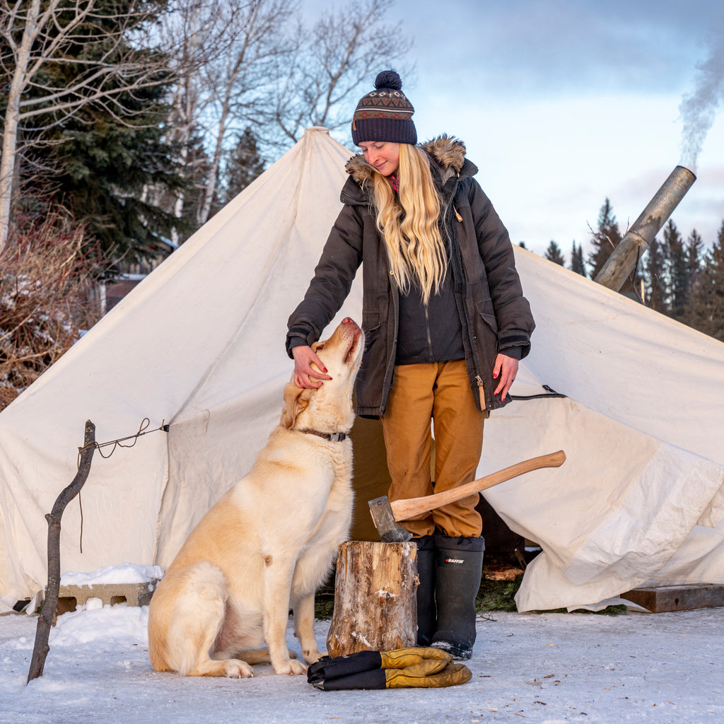 Winter Camping with dog