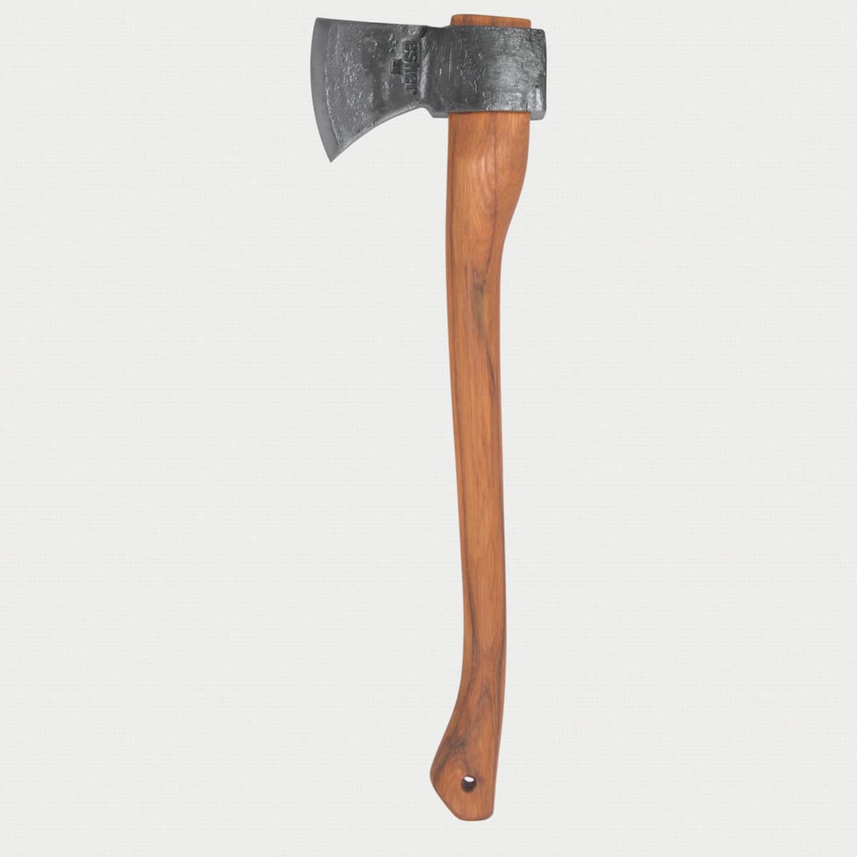 esker camp axe with wooden handle, without leather mask.
