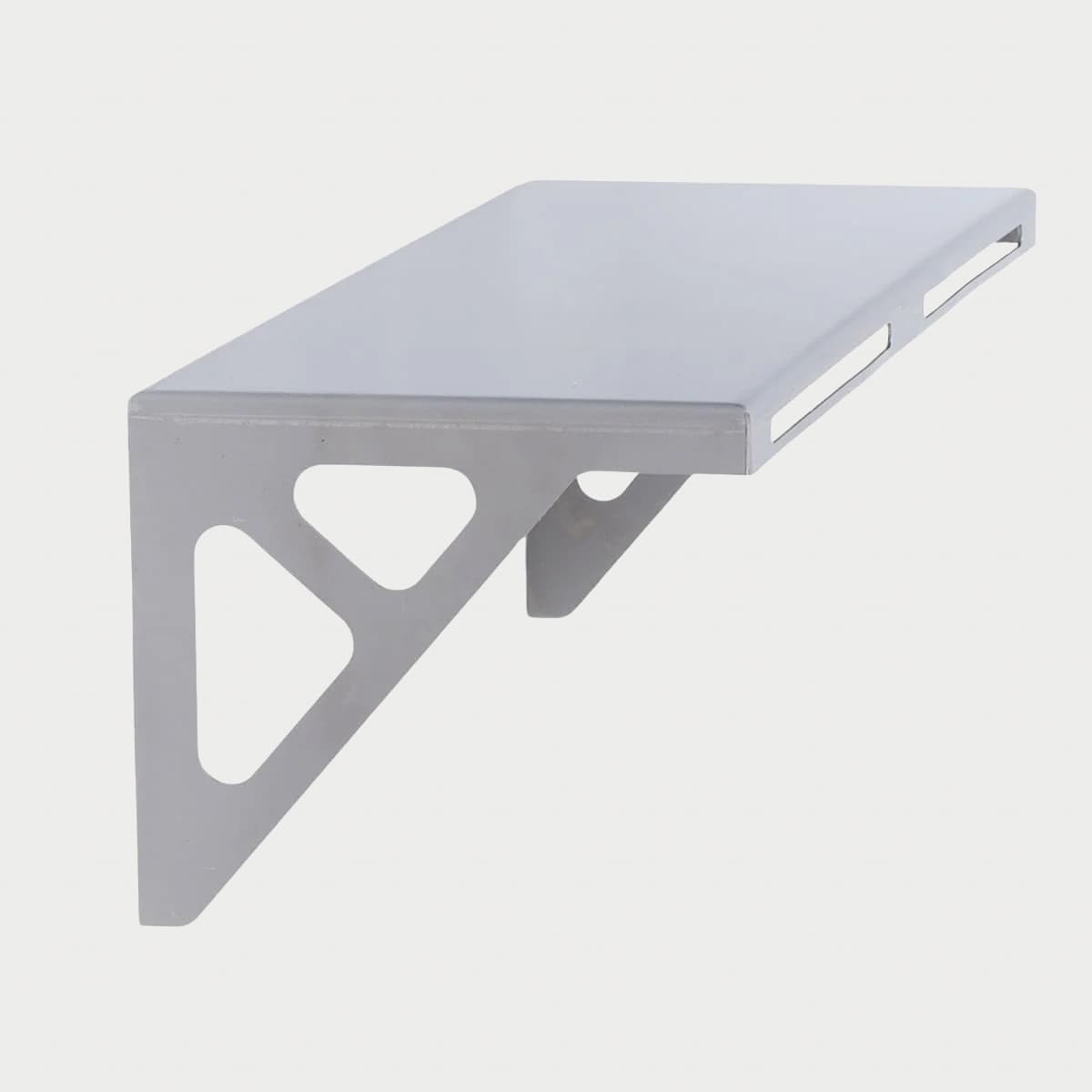 small stainless steel side table for esker wood stoves, on an isolated background