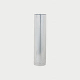 Esker 4" straight pipe for baffin stove made of galvanized steel, on an isolated background