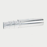 Esker tapering  pipe for baffin stove, made of galvanized steel. On an isolated background