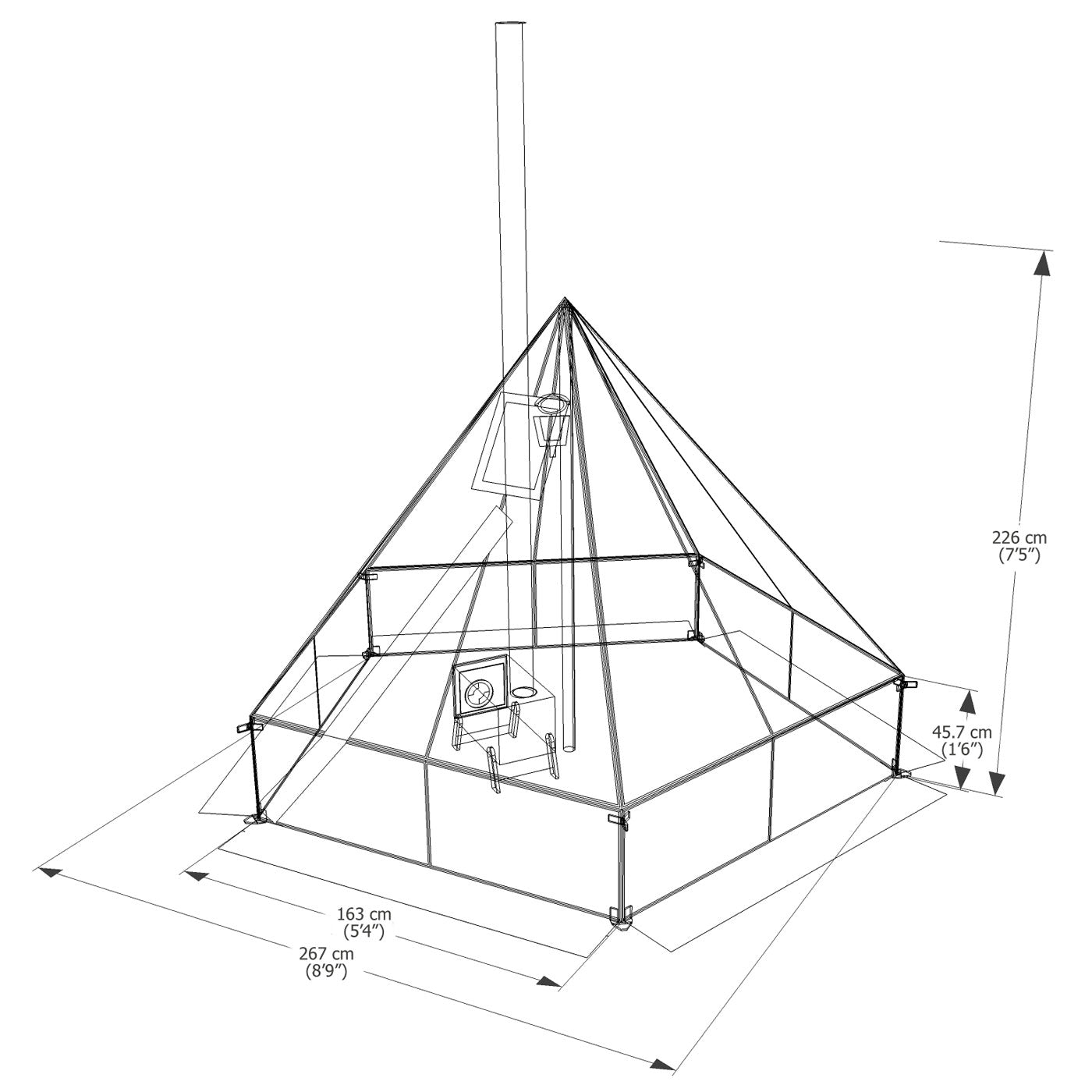 Esker Arctic Fox 9x9 Winter Hot Tent